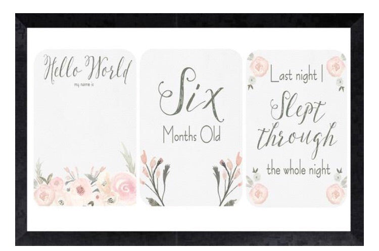 Wildflower Watercolour Milestone Cards