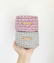 Load image into Gallery viewer, Two Little Bambino’s Small Crochet Baskets